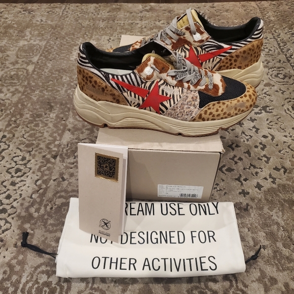 Golden Goose Running Sole Sneakers in Animal-print Pony Skin - Picture 4 of 10